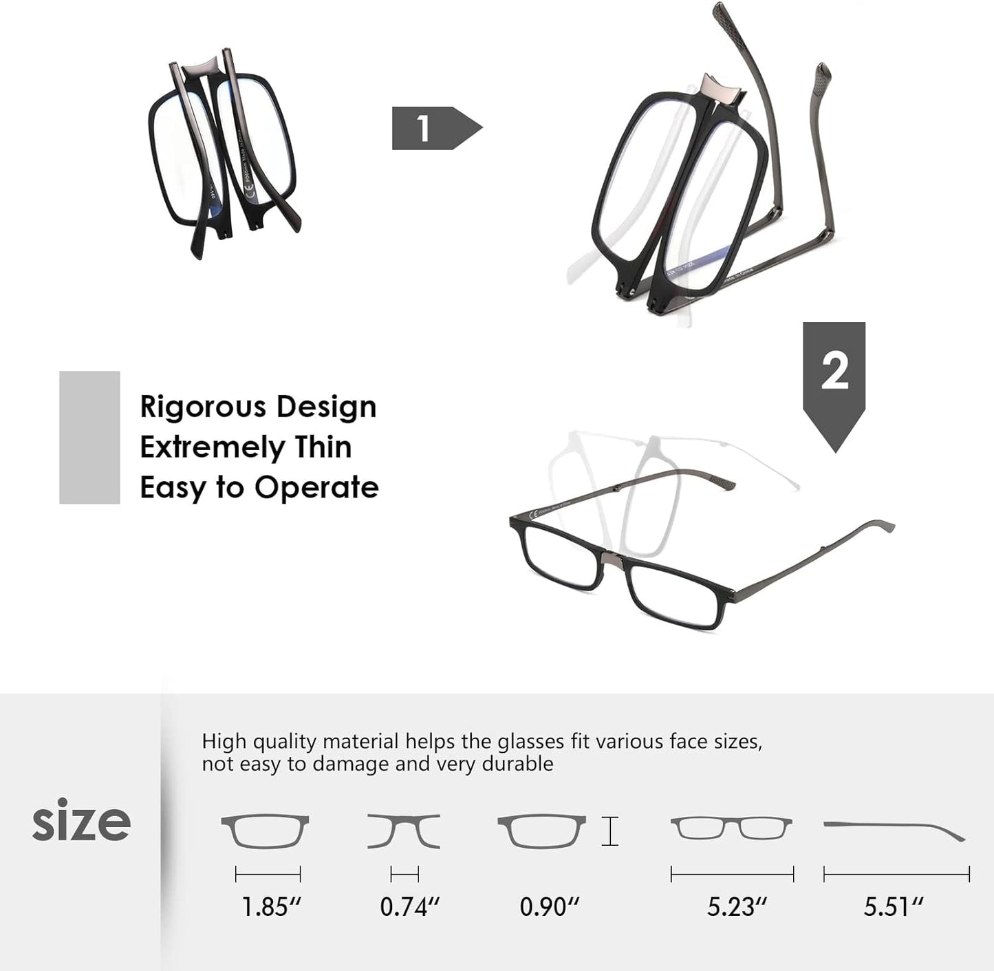 Portable Foldable Reading Glasses